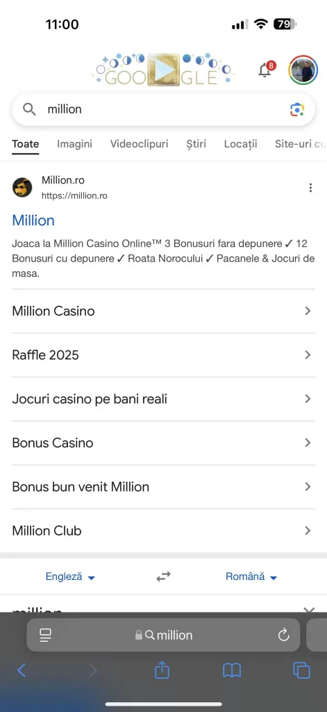 aplicație oficială la Million Casino