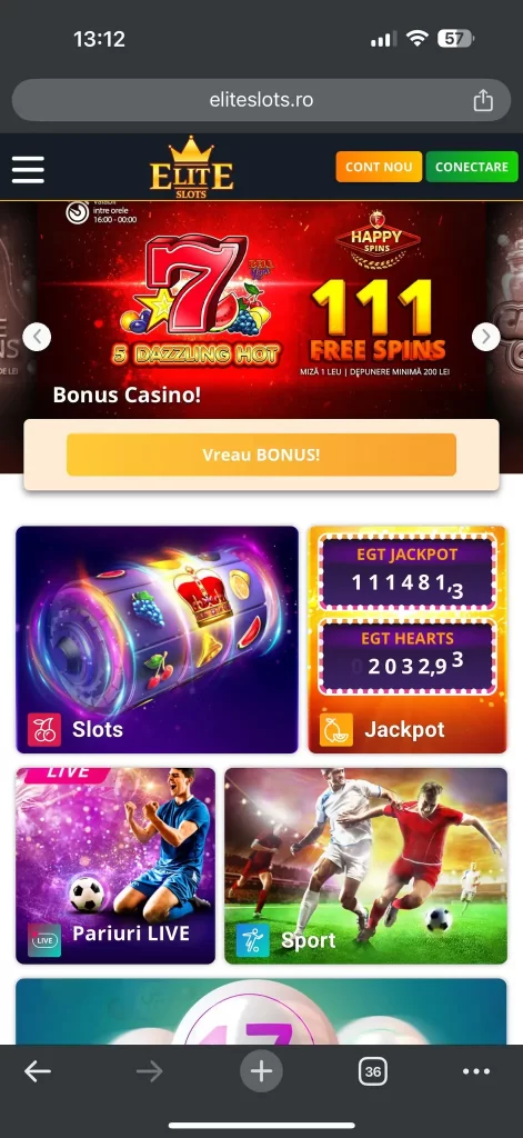 Cum pariezi de pe mobil la Elite Slots Casino