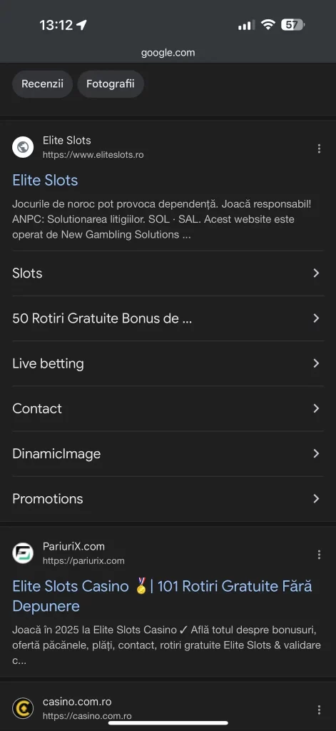 Cum pariezi de pe mobil la Elite Slots Casino