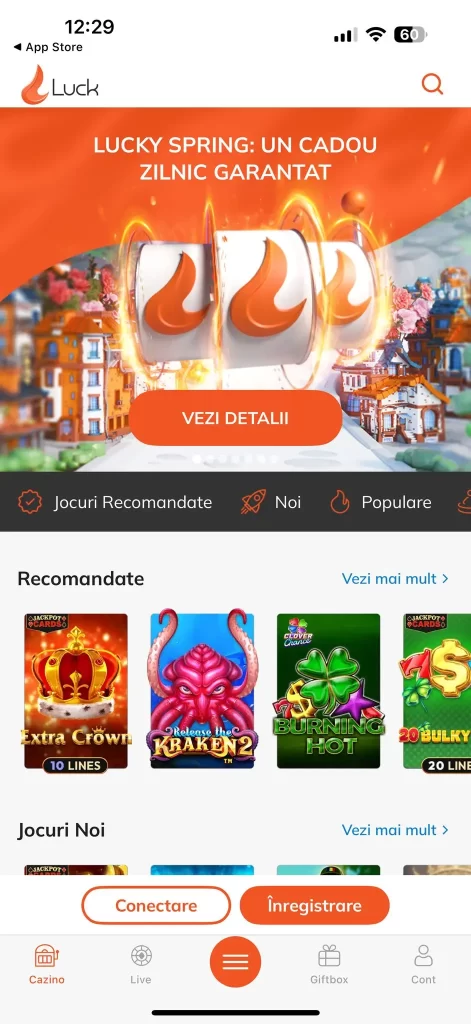 Luck Casino aplicatie