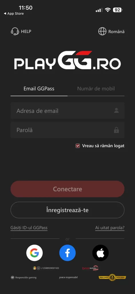 PlayGG Casino direct din aplicația mobilă