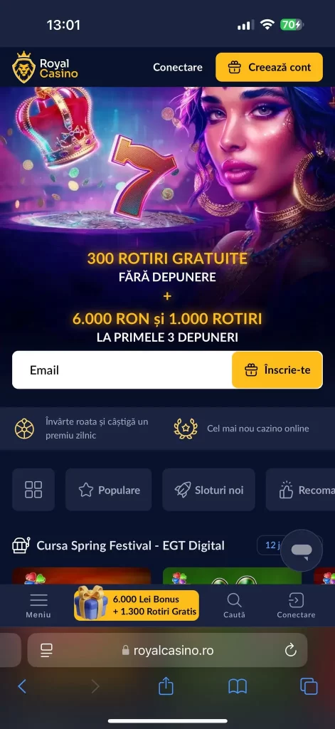 Royal Casino de pe mobil