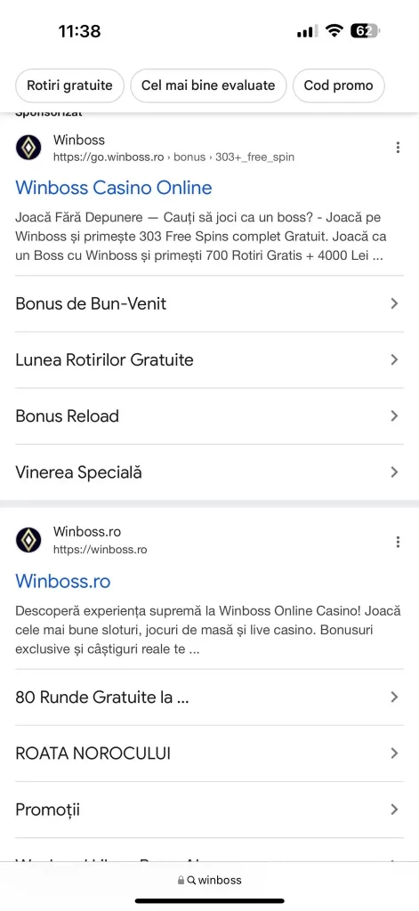 aplicația Winboss Casino