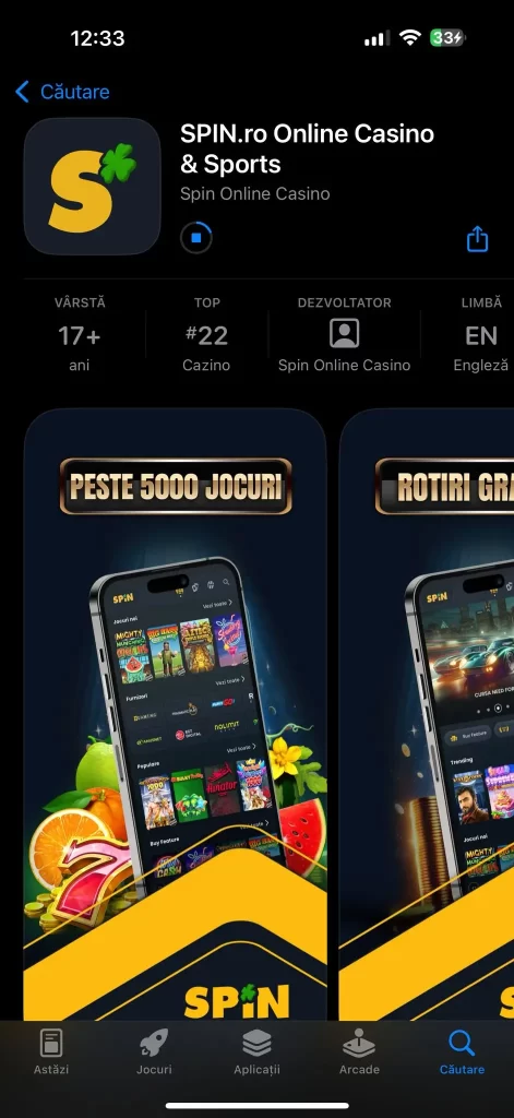aplicația mobilă Spin.ro