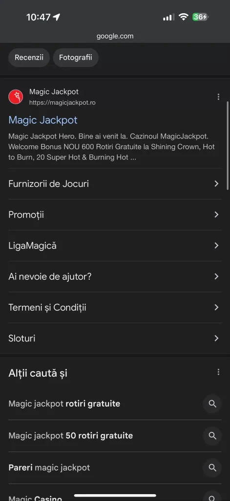 aplicație oficială la Magic Jackpot