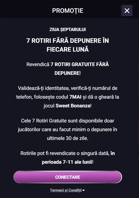 7 Rotiri Fara Depunere Player.ro