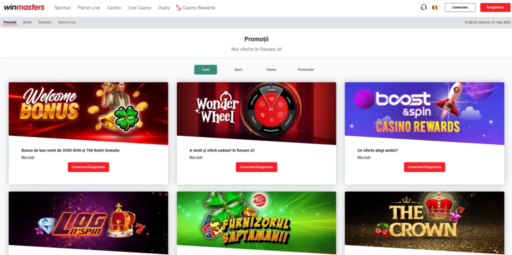 Câștigă 170 de rotiri gratuite la Winmasters Casino în această săptămână