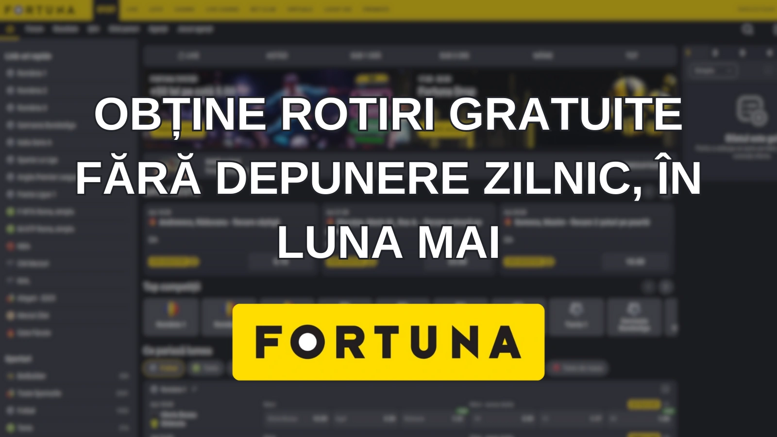 Obține rotiri gratuite fără depunere zilnic, în luna mai, la Fortuna Drop