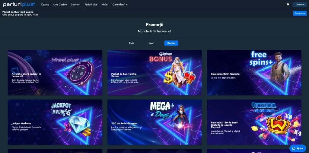 Obține rotiri gratuite la PariuriPlus Casino în zilele de marți
