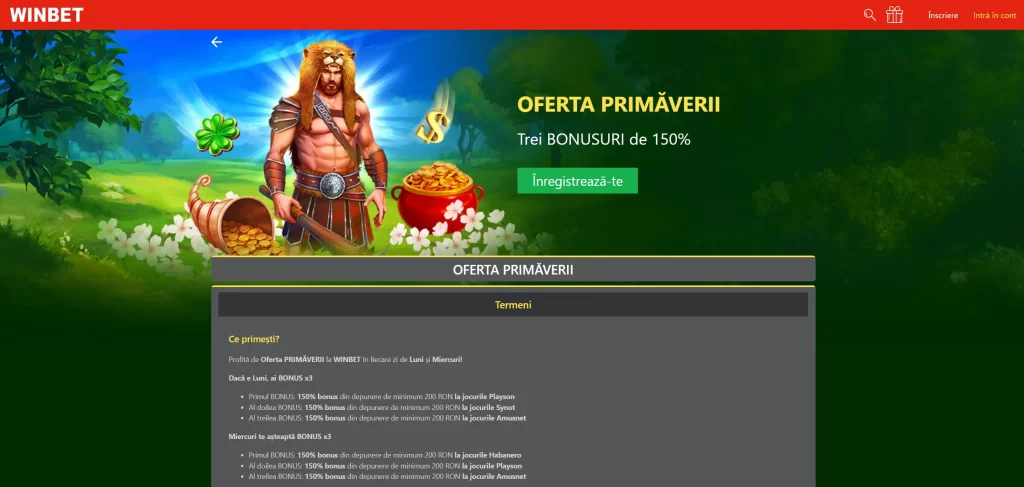 Oferta primăverii Winbet