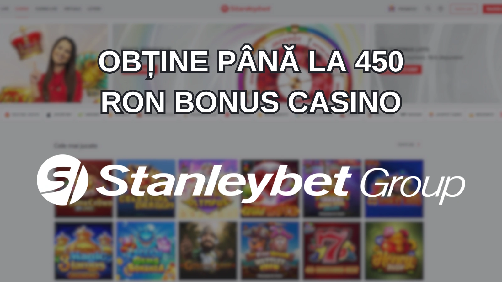 obține până la 450 RON bonus casino