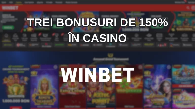 trei bonusuri de 150% în casino