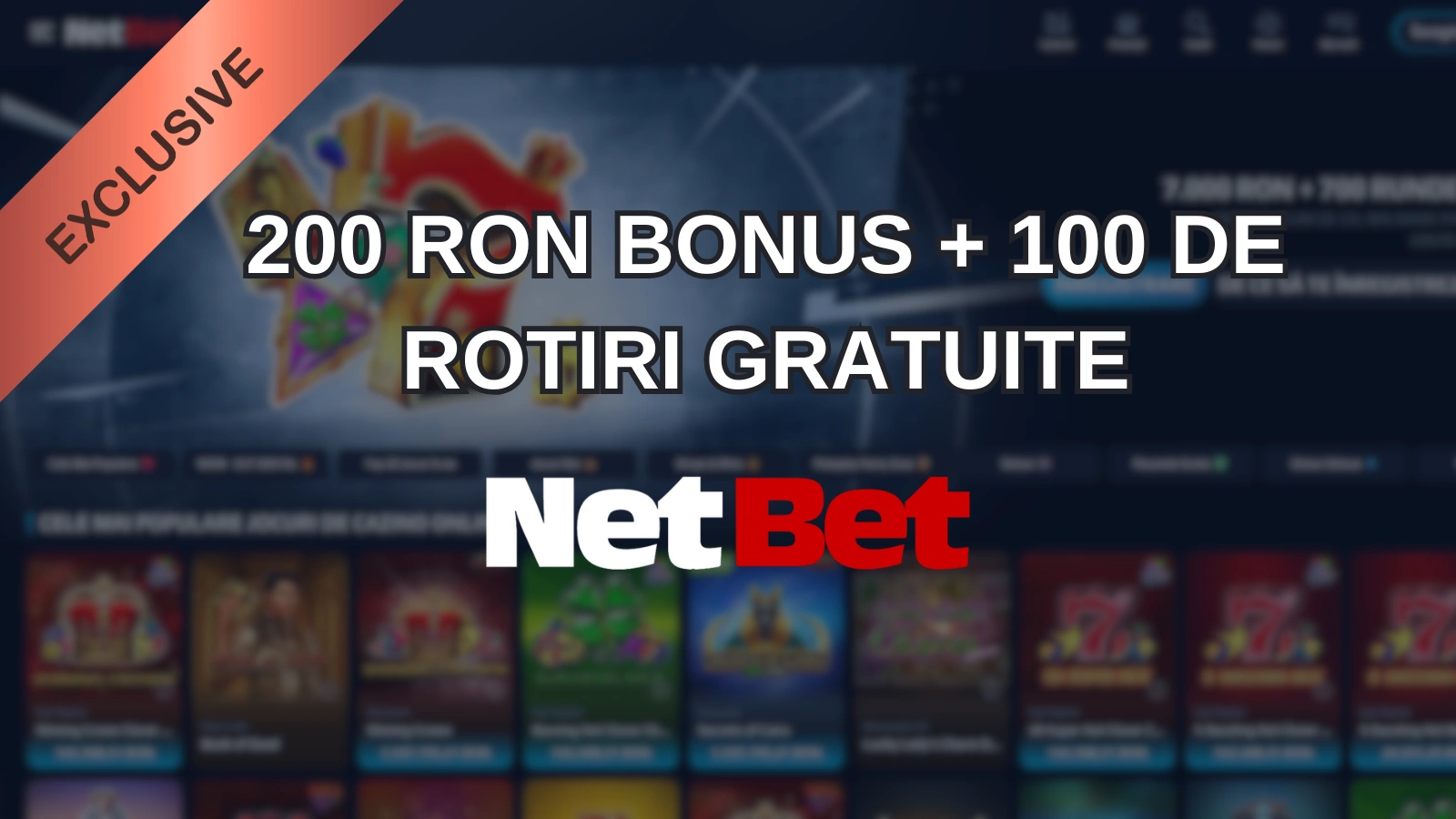 200 RON bonus + 100 de rotiri gratuite