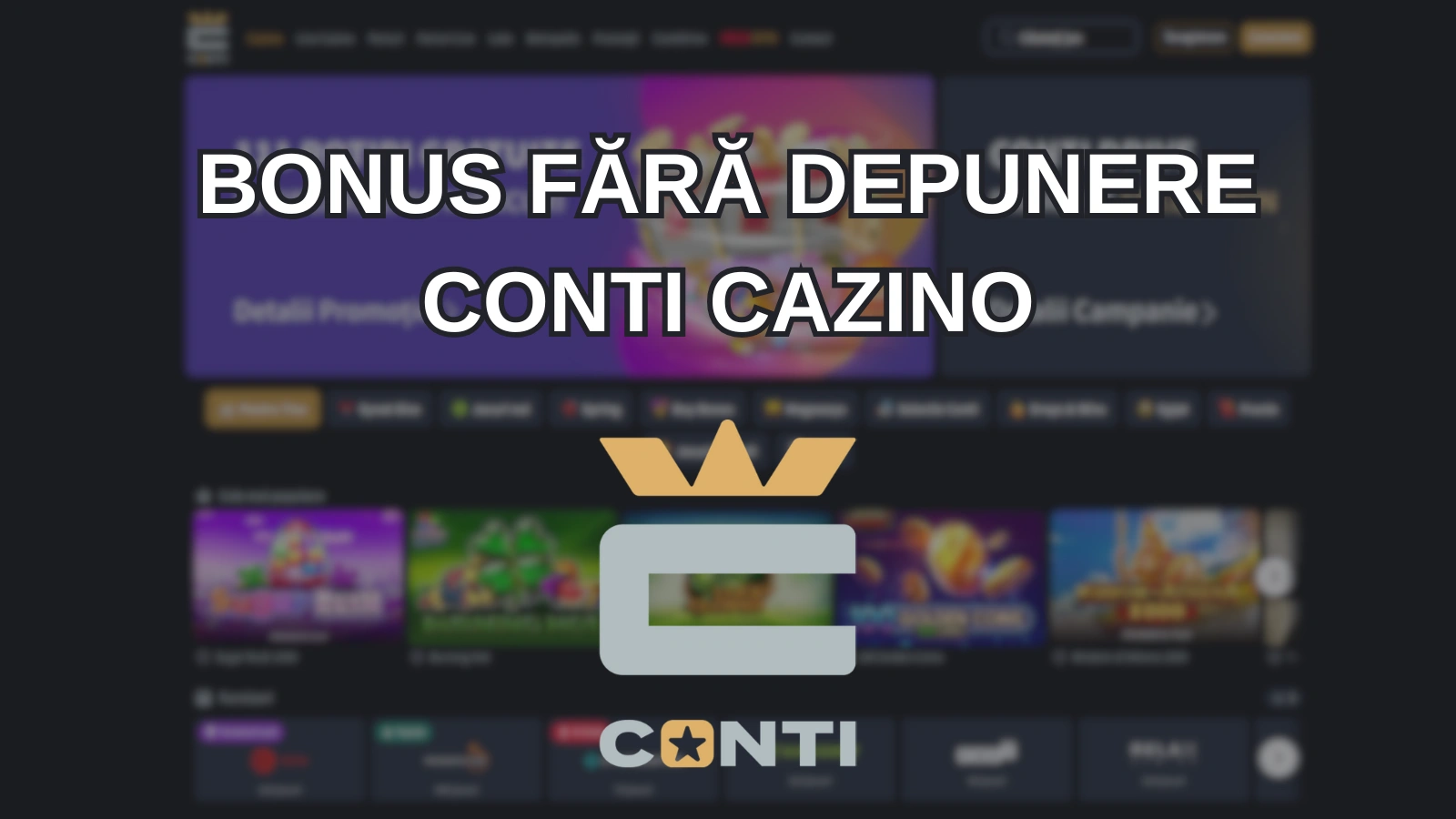 Bonus fără depunere Conti Cazino