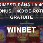 primești până la 40% bonus + 400 de rotiri gratuite