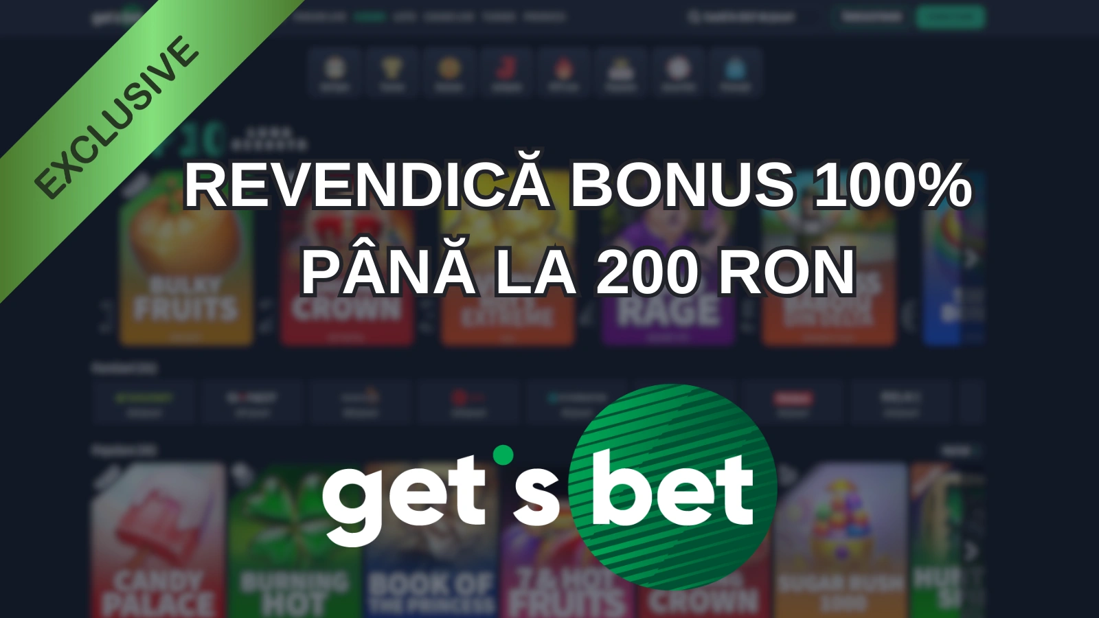 revendică bonus 100% până la 200 RON