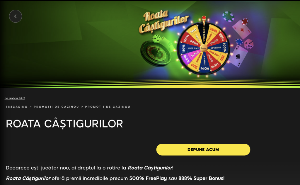 roata castigurilor 888 casino