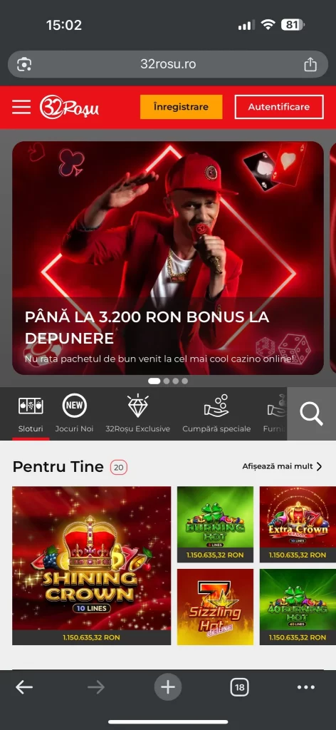 32Roșu Casino mobil