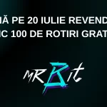 Până pe 20 iulie revendică zilnic 100 de rotiri gratuite