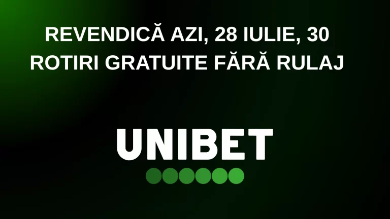 Revendică azi, 28 iulie, 30 rotiri gratuite fără rulaj