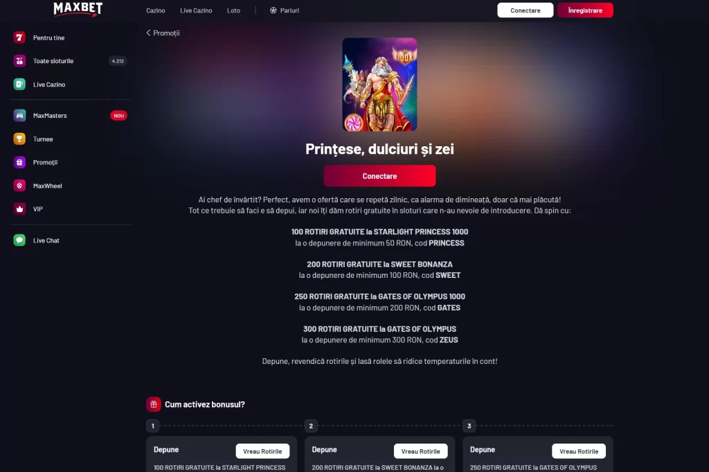 Revendică până la 850 de rotiri gratuite cu acest bonus Maxbet Casino