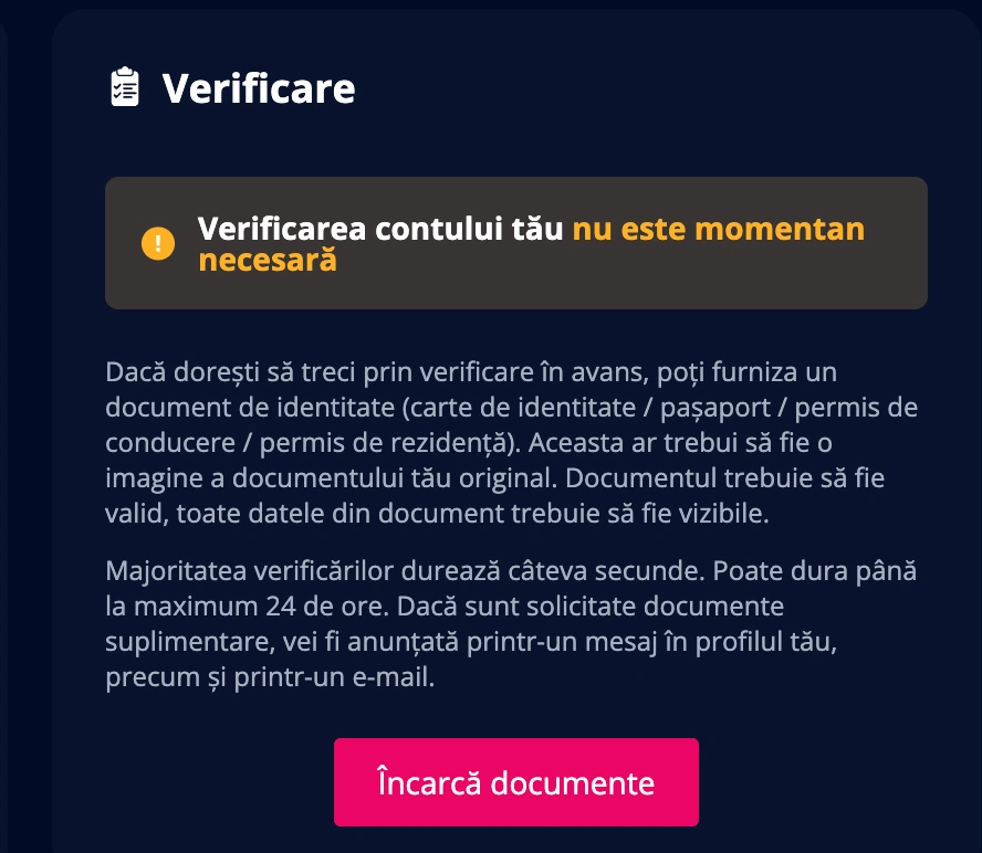 Verificare KYC la Mr Bit Casino