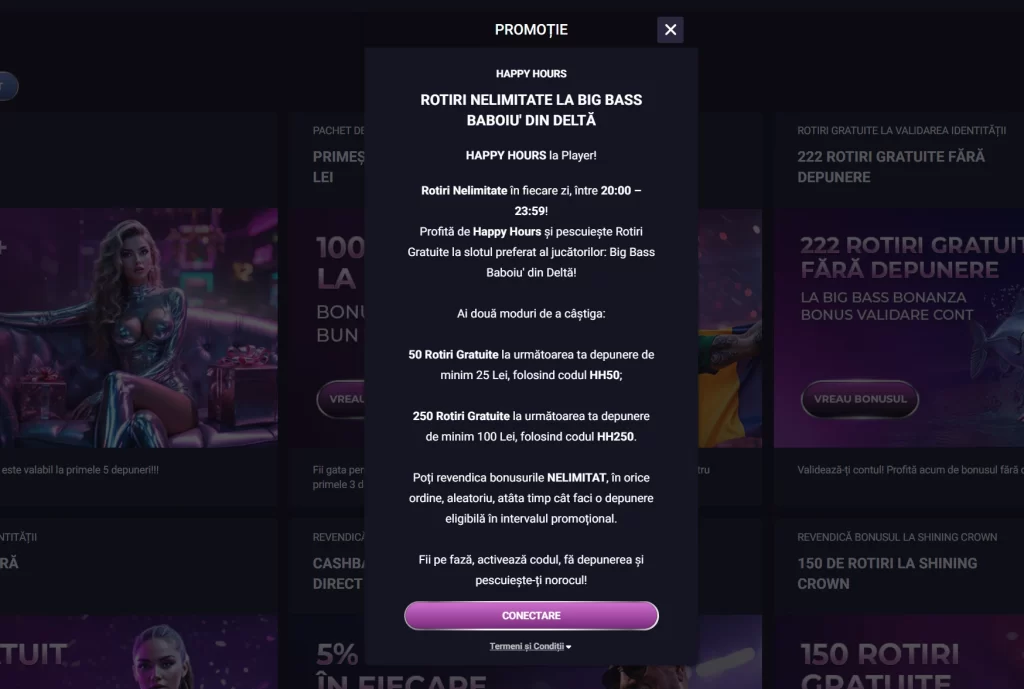Cum încasez zilnic până la 300 de rotiri gratuite la Player Casino