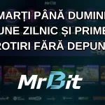 De marți până duminică depune zilnic și primești 100 rotiri fără depunere
