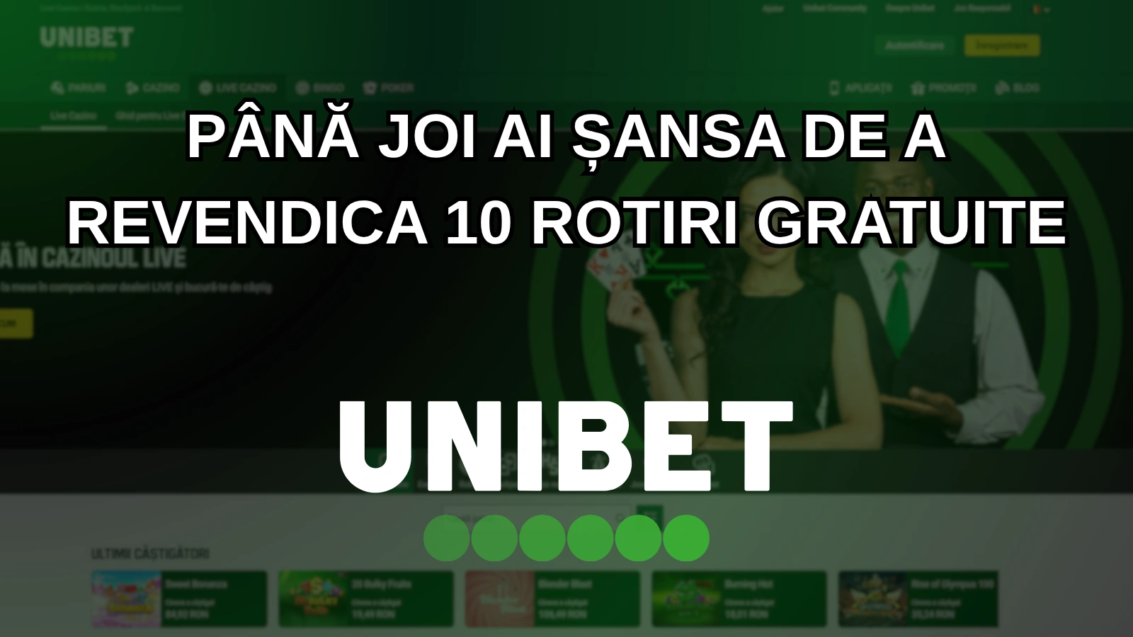 Până joi ai șansa de a revendica 10 rotiri gratuite