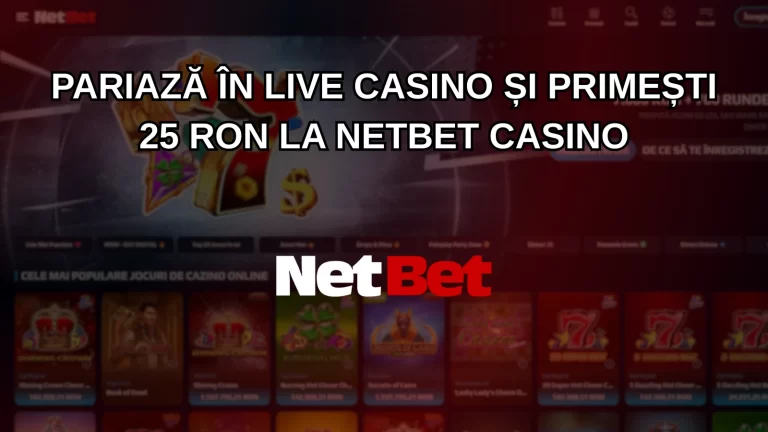 Pariază în live casino și primești 25 RON la NetBet Casino