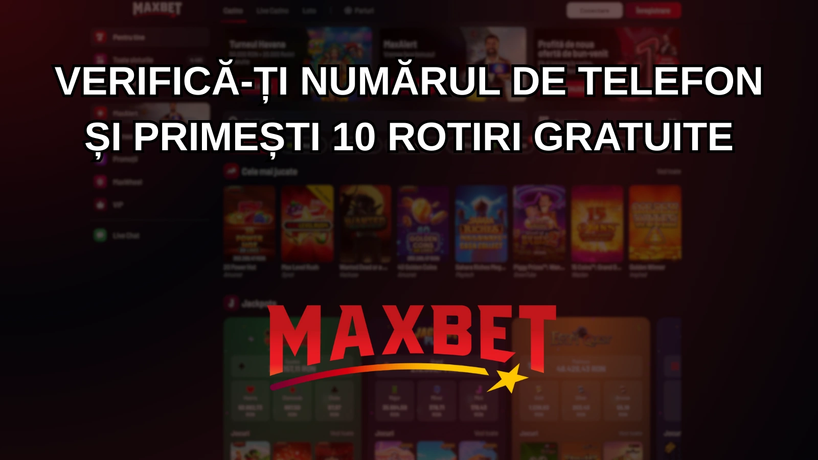 Verifică-ți numărul de telefon și primești 10 rotiri gratuite