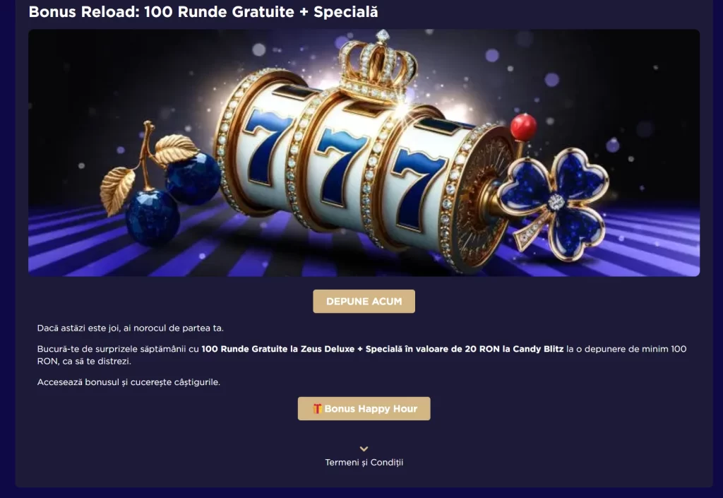 100 Runde Gratuite + Specială