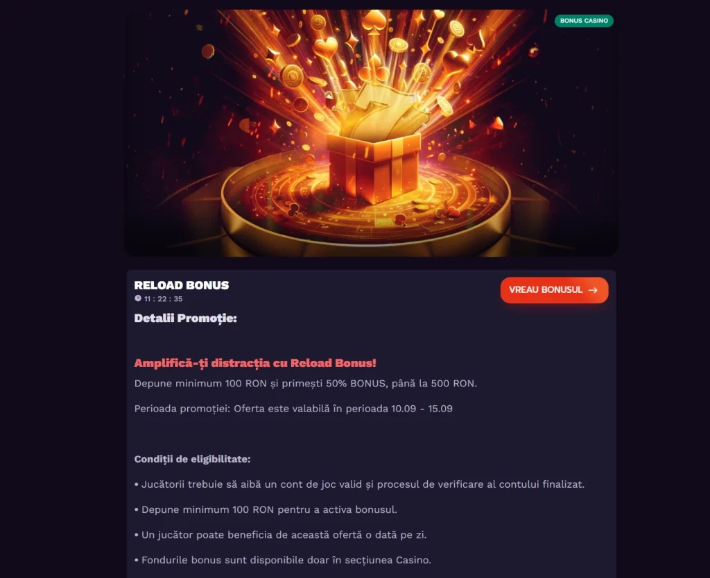 Cum activezi oferta în care primești 50% bonus la Hot Spins Casino