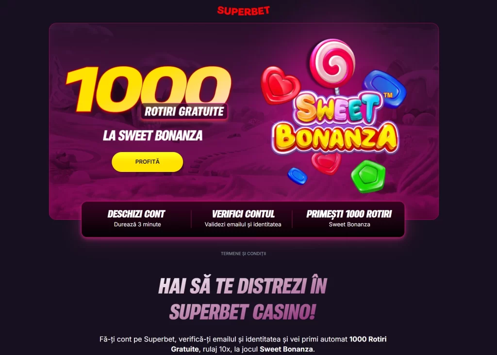 Cum primesc cele 1000 rotiri gratuite la Superbet Casino până pe 18 septembrie