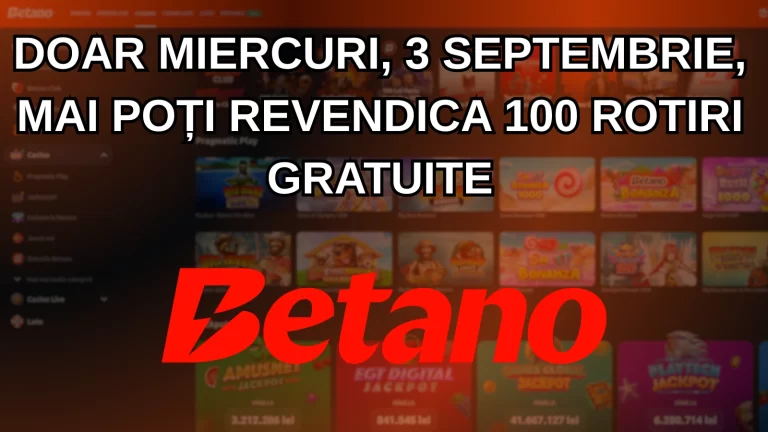 Doar miercuri, 3 septembrie, mai poți revendica 100 rotiri gratuite