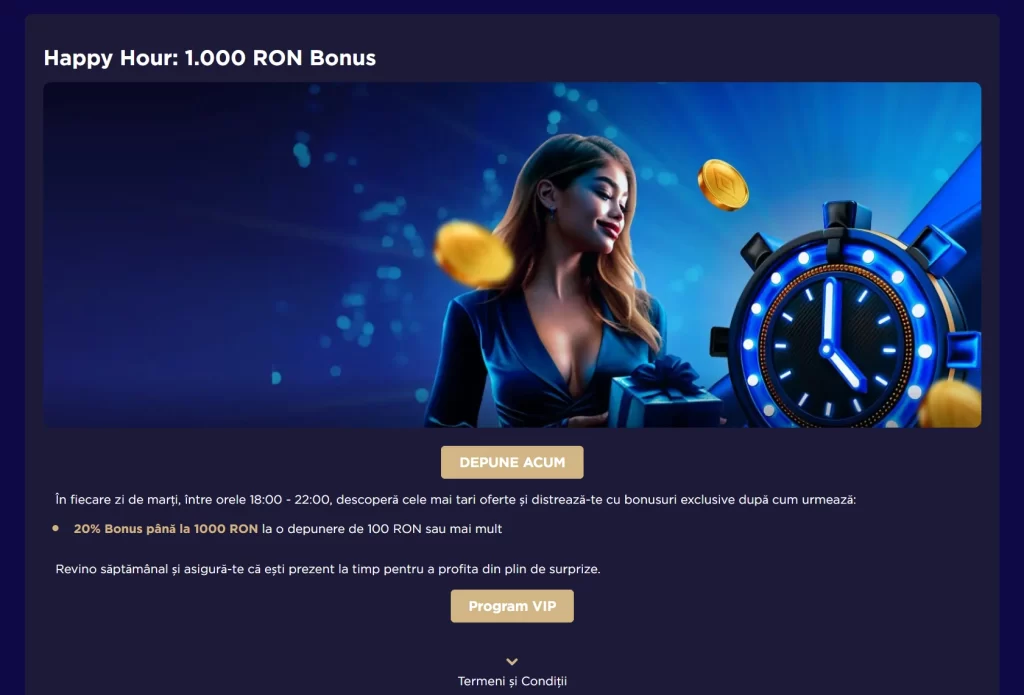 Happy Hour 1.000 RON Bonus