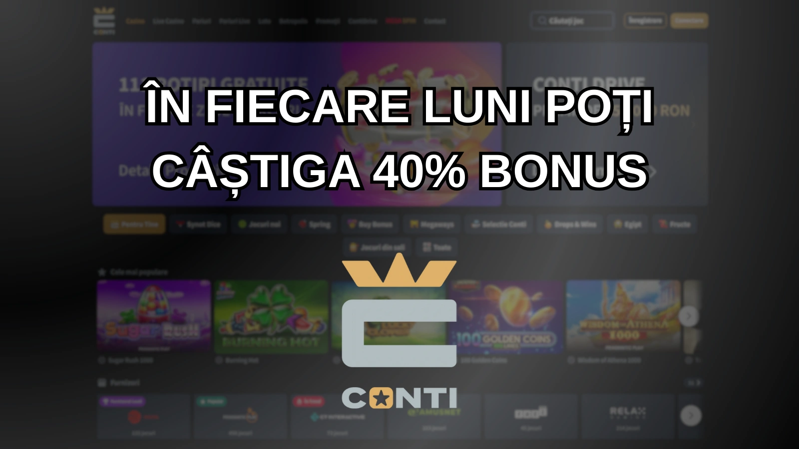 În fiecare luni poți câștiga 40% bonus