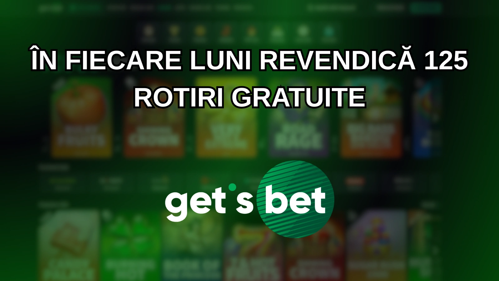 În fiecare luni revendică 125 rotiri gratuite