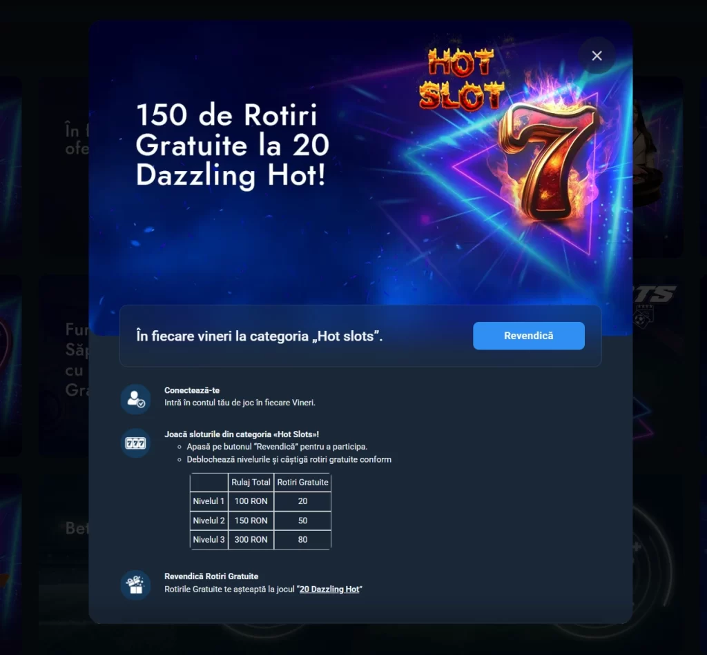 În fiecare vineri la categoria „Hot slots”.