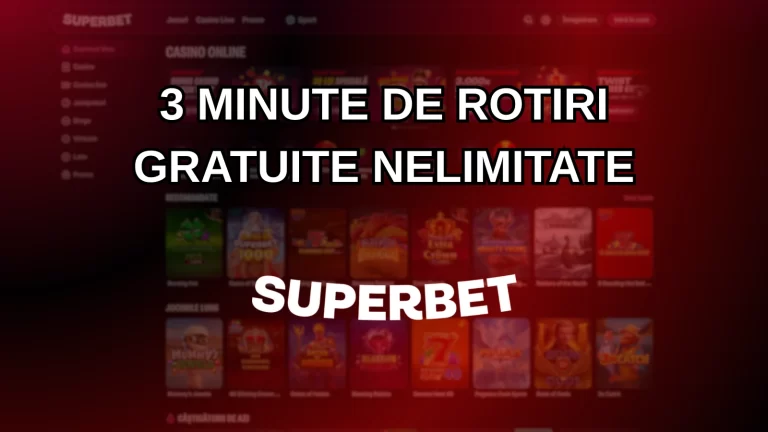 Miercuri, 3 septembrie, ai 3 minute de rotiri gratuite nelimitate la Superbet Casino