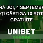Până joi, 4 septembrie, poți câștiga 10 rotiri gratuite