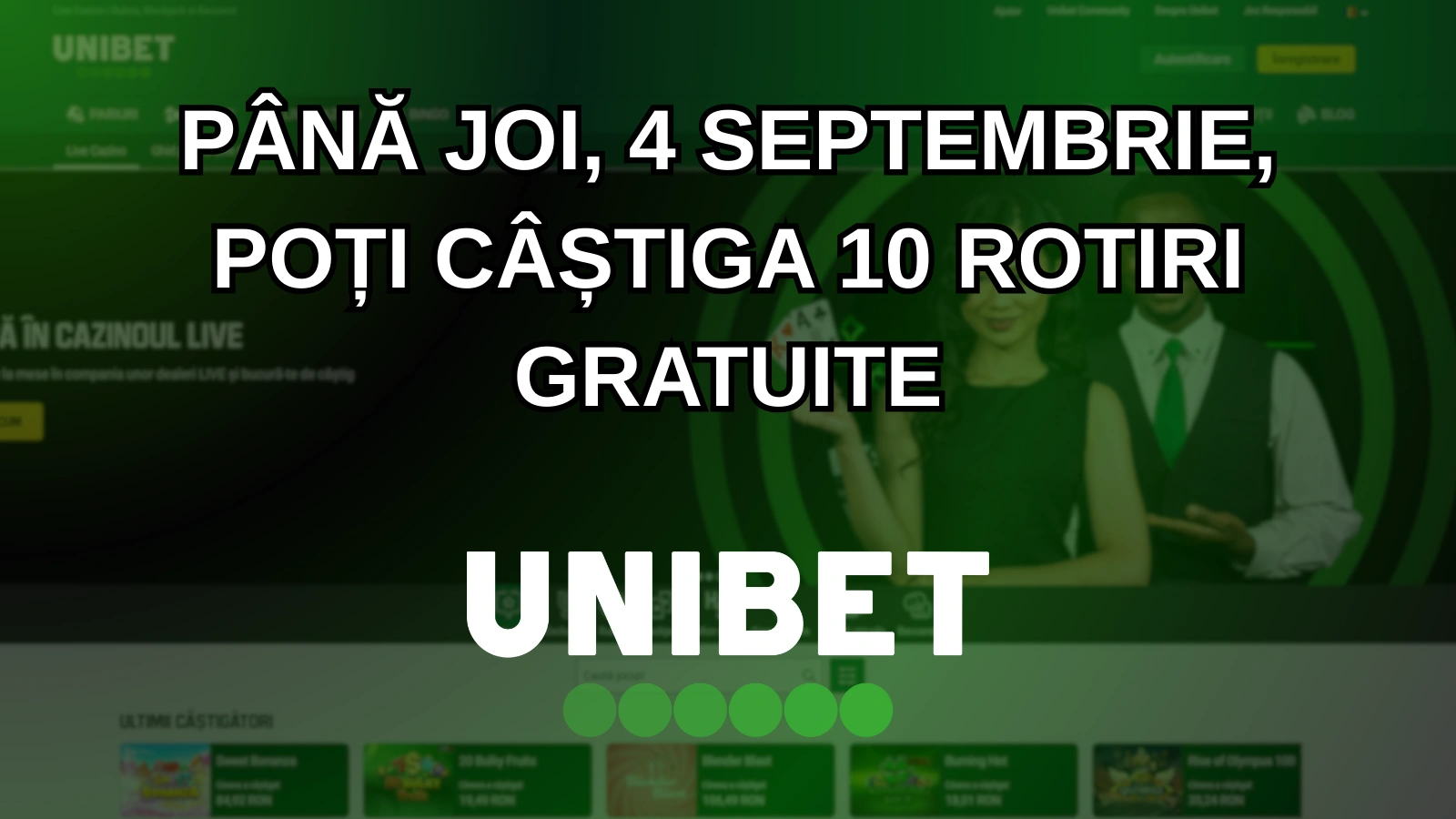 Până joi, 4 septembrie, poți câștiga 10 rotiri gratuite