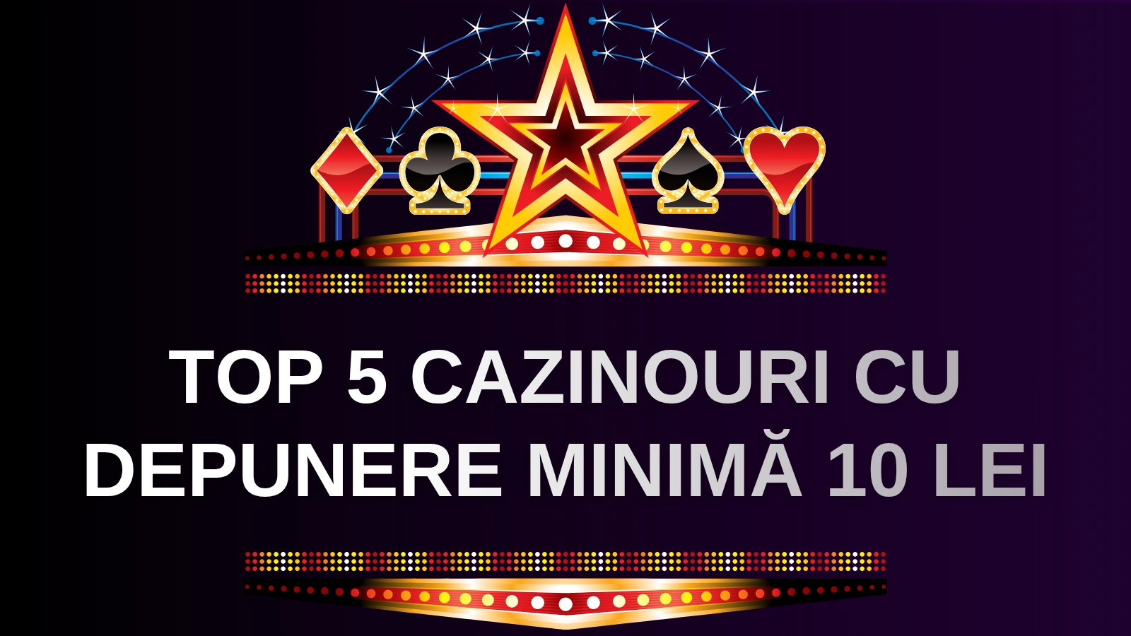 Top 5 cazinouri cu depunere minimă 10 lei