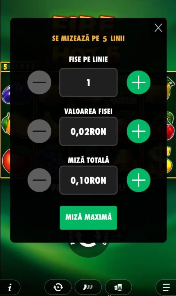 Cum setezi corect miza la 10 bani într-un joc