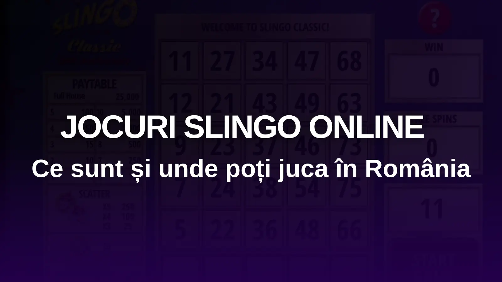Jocuri Slingo online